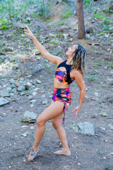 Culotte Pole Dance "PACHAMAMA COLLECTION" Blossom Adjustable Bottom