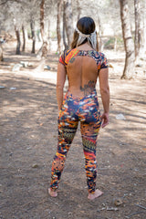 Mono Largo con Manga "PACHAMAMA COLLECTION" Feather Jumpsuit