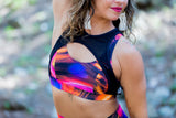 Top Deportivo Alta Sujeción Doble con transparencia "PACHAMAMA COLLECTION" Blossom