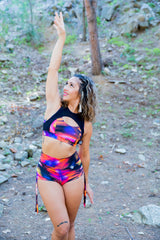 Culotte Pole Dance "PACHAMAMA COLLECTION" Blossom Adjustable Bottom