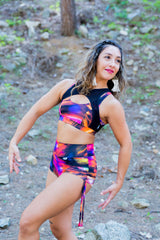 Top Deportivo Alta Sujeción Doble con transparencia "PACHAMAMA COLLECTION" Blossom
