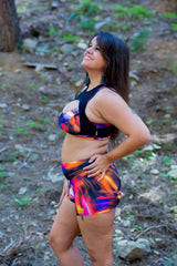 Top Deportivo Alta Sujeción Doble con transparencia "PACHAMAMA COLLECTION" Blossom