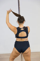 Braguita Hot Panty Tiras Strapped Pole Dance Bottom "CRAYON COLLECTION" NEGRO