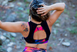 Top Deportivo Alta Sujeción Doble con transparencia "PACHAMAMA COLLECTION" Blossom
