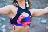 Top Deportivo Alta Sujeción Doble con transparencia "PACHAMAMA COLLECTION" Blossom