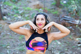 Top Deportivo Alta Sujeción Doble con transparencia "PACHAMAMA COLLECTION" Blossom
