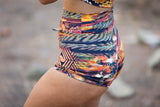 Short Culotte Pole Dance "PACHAMAMA COLLECTION" Feather Basic Bottom