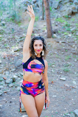 Culotte Pole Dance "PACHAMAMA COLLECTION" Blossom Adjustable Bottom