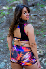 Top Deportivo Alta Sujeción Doble con transparencia "PACHAMAMA COLLECTION" Blossom