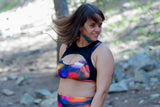 Top Deportivo Alta Sujeción Doble con transparencia "PACHAMAMA COLLECTION" Blossom
