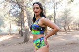 Top Deportivo Alta Sujeción con Escote Transparente "PACHAMAMA COLLECTION" Aurora