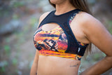 Top Deportivo Alta Sujeción Doble con transparencia "PACHAMAMA COLLECTION" Feather