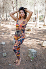 Mono Largo sin Manga "PACHAMAMA COLLECTION" Feather Jumpsuit