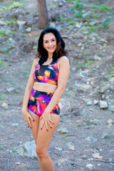Short Culotte Pole Dance "PACHAMAMA COLLECTION" Blossom Basic Bottom