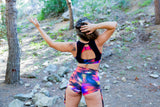 Top Deportivo Alta Sujeción Doble con transparencia "PACHAMAMA COLLECTION" Blossom