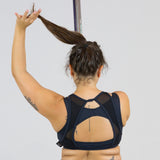 Top Deportivo Pole Dance CRAYON NEGRO Doble Alta Sujeción Transparente