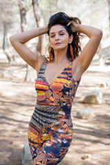 Mono Largo sin Manga "PACHAMAMA COLLECTION" Feather Jumpsuit