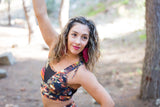 Top Deportivo Alta Sujeción con Escote Transparente "PACHAMAMA COLLECTION" Feather