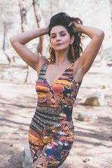 Mono Largo sin Manga "PACHAMAMA COLLECTION" Feather Jumpsuit