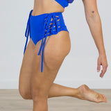 Braguita Hot Panty Tiras Strapped Pole Dance Bottom "CRAYON COLLECTION" AZUL ELÉCTRICO