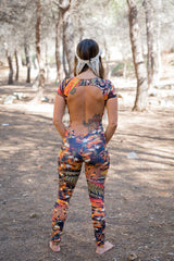 Mono Largo con Manga "PACHAMAMA COLLECTION" Feather Jumpsuit