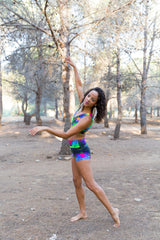 Short Culotte Pole Dance "PACHAMAMA COLLECTION" Aurora Basic Bottom