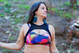 Top Deportivo Alta Sujeción Doble con transparencia "PACHAMAMA COLLECTION" Blossom