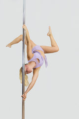 Top Deportivo Pole Dance CRAYON MALVA Doble Alta Sujeción Transparente