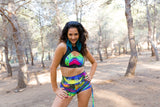 Culotte Pole Dance "PACHAMAMA COLLECTION" Aurora Adjustable Bottom
