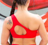 Top Pole Dance Fitness Sandía 1 Hombro / Pole Dance Sport Bra Watermelon 1 Shoulder
