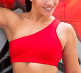 Top Pole Dance Fitness Sandía 1 Hombro / Pole Dance Sport Bra Watermelon 1 Shoulder