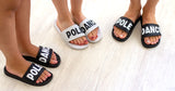 Chanclas Negras o Blancas Nok/ Black or White Slides flip flop Nok