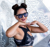 Top Deportivo Alta Sujeción Doble con transparencia 3D "METAVERSO COLLECTION"