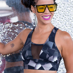 20% OFF Top Deportivo Alta Sujeción con Escote Transparente 3D 