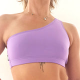 Top Pole Dance Fitness Lavanda 1 Hombro / Pole Dance Sport Bra Lavender 1 Shoulder