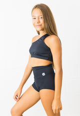 Top Pole Dance Fitness Negro 1 Hombro TEEN / Pole Dance Sport Bra Black 1 Shoulder TEEN